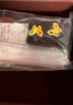 周大生黄金耳饰女5G足金双层蝴蝶金耳钉生日礼物送女友 小仙蝶 1.6g 实拍图
