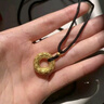 中国黄金（CHINA GOLD）足金吊坠男女款花丝镂空平安扣项链红绳挂坠父亲节生日礼物送女友 【今/次日达】平安扣项链【黑绳】 约1.1g 实拍图