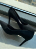 CHARLES&KEITH简约通勤尖头高跟鞋子女鞋休闲单鞋生日礼物女CK1-60280245-1 Black Textured黑色纹理 38 实拍图