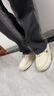 森马（Senma）男鞋夏季休闲百搭小白鞋子男士软底轻便厚底增高板鞋男款镂空透气 米色 39 实拍图