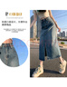 浪莎复古牛仔裙半身裙女2025新款a字高腰显瘦中长款小个子开叉长裙 复古蓝 【升级前开叉款】 M 【推荐90-105斤腰围68CM】 实拍图