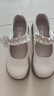 富罗迷女童皮鞋春秋季新款方口透气软底单鞋儿童校园演出鞋 米色 37  实拍图