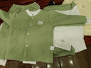 Radinka 2025秋冬新款宝宝保暖套装纯棉男婴儿女宝宝夹棉内衣加厚开衫YSZ 豆绿色 【尺码偏小】 80 cm 【可开裆】 实拍图