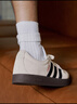 adidas T头鞋 VL COURT复古板鞋德训鞋男女阿迪达斯轻运动   灰色/黑色/红色   43 实拍图