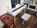 海蒂诗电钢琴便携式88键重锤初学者儿童电子钢琴成人专业电钢考级幼儿 B-101白色-重锤三踏-钛金腿 实拍图