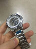马克华菲（FAIRWHALE）手表男士机械表全自动镂空飞轮时尚男表国潮夜光防水瑞士品质腕表 免费刻字/银白钢带/礼盒包装 实拍图