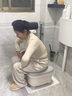 JCZS德国品牌蹲厕坐便凳蹲便改坐便器椅子神器老人孕妇辅助马桶 加厚加稳(PP硬垫款)-浅灰色 实拍图