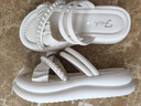 百丽踏踩屎感大码凉鞋女41一43夏季外穿孕妇防滑凉拖鞋一体两穿2025新款 米白 38 (240mm) 实拍图
