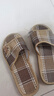 果洛菲藤编男女凉拖鞋夏季草编竹子地板软底防滑男士 大格子厚底 42/43  实拍图