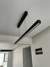 鹿家良品（LUUGAA）一字餐厅吊灯现代简约极简长条餐厅灯吊灯吧台办公室餐桌中山灯具 【二代升降】120cm黑色1.4~1.7m桌三色光 实拍图