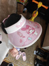 Hello Kitty儿童帽子夏季大帽檐防晒遮阳帽男女童空顶太阳帽 TKM1083美乐蒂 实拍图
