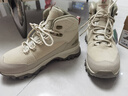 探路者（TOREAD）刘昊然同款登山鞋男女新款户外保暖加绒高帮防滑耐磨舒适徒步鞋 卡其/粉色 女 新款 38 实拍图