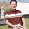 宝财羊爸爸装桑蚕丝短袖t恤男夏季条纹polo衫中老年人上衣服父亲节礼物 实拍图