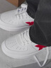 特步男鞋运动鞋空军一号情侣板鞋百搭休闲鞋时尚耐磨防滑运动鞋潮板鞋 白红【男款】 39 实拍图