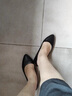 尤克达蒂（yookdd）单鞋女软底久站不易累浅口皮鞋中跟粗跟黑色皮鞋面试空姐鞋小皮鞋 黑色 【优质版】 37 实拍图