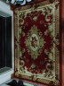 万腾 地毯客厅欧式大沙发茶几地毯卧室床边毯加厚高密度纯手工立体雕花红色办公室地毯 1255R酒红色 800*1200mm 实拍图
