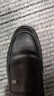 海澜之家HLA皮鞋男士透气商务休闲套脚一脚蹬男鞋HAAPXM1DAL069 黑色39 实拍图