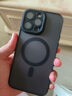 雅思恋 【强力磁吸充电】全包肤感磨砂黑适用iPhone17手机壳苹果手机保护壳MagSafe磁吸超薄渐变 黑色 【简约高级，镜头全包】 iPhone 14 Pro Max 实拍图
