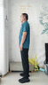 罗蒙（ROMON）爸爸夏装套装父亲夏季冰丝短袖t恤中老年休闲运动服套装男士速干 756海蓝【短袖+长裤】 2XL 【建议140斤-160斤】 晒单实拍图