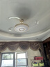 钻石牌（DIAMOND） 吊扇灯隐形风扇灯led客厅卧室吊灯饰现代简约电扇灯吸顶带灯吊扇 48寸金色圆中圆-6档遥控-正反转 实拍图