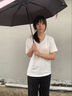 【全网爆款】手动UV折叠雨伞男女晴雨伞两用防晒遮阳黑胶伞 【新人福利】7骨手动纯色 颜色随机 实拍图