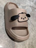 儿童EVA拖鞋踩屎感男童女童夏季 卡通可爱软底厚底小孩外穿凉拖鞋 灰白-煤球 34 内长21cm 实拍图