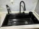 万和【店长推荐】双槽改大单槽厨房水槽304不锈钢洗碗池家用小米粒 5MM小米粒+【四挡瀑布抽拉】三孔 5MM加厚面板88X48【大宽度尺寸】 实拍图
