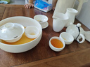 苏氏陶瓷（SUSHI CERAMICS）羊脂玉白瓷功夫茶具套装三才盖碗泡茶壶茶洗大套礼盒装节日礼物 实拍图