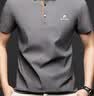 皮尔卡丹（pierre cardin）短袖T恤男半袖上衣夏季商务休闲百搭polo衫男 黑色 4XL 实拍图
