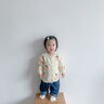 波步 婴儿外套秋装新款女宝宝针织衫开衫衣服毛衣女童春秋款洋气上衣 【杏色】6447 90 晒单实拍图