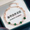GLTEN施华洛世奇锆四叶草999足银手链女士手镯生日礼物送女友老婆首饰 【施华洛世奇锆】手链+玫瑰礼盒 实拍图