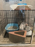 憨憨宠 狗笼猫笼 狗笼子小型犬带厕所幼犬折叠便携猫笼子宠物笼具兔笼 黑色 前出盘狗丝笼 85*61*71cm 实拍图