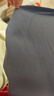 ubras【特卖】螺纹肌理阔腿百搭裤高腰直筒阔腿裤长裤女 丹宁蓝色 L 实拍图
