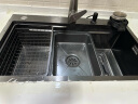 奈田（NTNO）厨房水槽大单槽洗菜盆一体盆304不锈钢加厚压纹耐磨多功能洗碗槽 集渣水槽+三挡抽拉龙头 75*46cm【加厚4.0】 实拍图