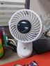 RTAKO【超静音丨大风力】小风扇桌面电风扇长续航小型夹式usb充电可自动摇头床上用挂办公室宿舍循环扇 【72H长续航丨摇头充插两用】白色丨循环冷风 五叶循环冷风-轻音底低噪-LED数显屏 实拍图