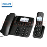 飞利浦 PHILIPS 数字无绳电话机 无线固定座机电话子母机办公家用 一键拨号/电话本 DCTG188一拖一 黑色 实拍图