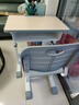 满满希望儿童学习桌椅套装可升降中小学生家用写字书桌3到18岁课桌免安装 90%妈妈选择 原木色 店长推荐 60*40*76 实拍图