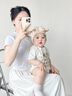 福贵儿定制百天宝宝衣服婴儿百日照婴儿夏季纯棉短袖包屁衣满月宴 3706套头短三角爬-双面印 送发带 73cm 实拍图