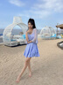 津炳胜泳衣女夏季性感连体仙气游泳衣遮肚显瘦海边度假防晒套装大码泳装 蓝紫色泳衣【罩衫+泳衣+底裤】 均码 【建议75-120斤】 实拍图