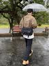 特步男士斜挎包男款2025新款单肩包男生外出便携背包大容量邮差包 黑色 实拍图