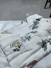 威尔贝鲁（WELLBER）儿童睡衣家居服男女童竹棉纱布家居套装春夏花园小兔七分袖130 实拍图