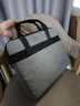 七匹狼男士商务公文包单肩男包大容量横款斜挎包帆布包手提包出差电脑包 灰色商务款 黑色 实拍图