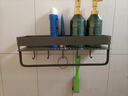 居臣仕浴室卫生间墙上挂件置物架毛巾架免打孔洗手间冲凉房洗澡间置物架 【加高加厚】带钩带杆- 2层 50cm 实拍图