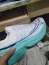 特步一体成型3代跑步鞋男体考耐久竞训支撑轻盈跑鞋女休闲运动情侣鞋 白/极光绿/石青蓝-势如破竹-男 45 实拍图