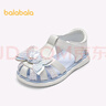 巴拉巴拉宝宝稳步鞋女童公主鞋包头凉鞋防滑护脚夏季婴儿鞋魔术贴 白蓝色调00318 25 实拍图