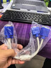 连拓 VGA线 VGA分配器一分二连接线 电脑显示器VGA1分2分屏器同屏线 一进二出显示器投屏线 视频扩展器 实拍图