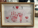 谙谚 满月纪念手足印婴儿百天周岁手脚印画一家四口全家福三手足情深 A4【我们哥哥弟弟】+印泥 实拍图