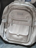 匡睿高颜值书包初中生女大容量高中大学生小众双肩包简约旅行电脑背包 灰色（带面包片挂件+1枚小吊坠） 实拍图