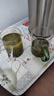 青苹果耐热玻璃水杯465ml四只 四色把手玻璃杯 围炉煮茶杯牛奶杯 实拍图