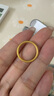 周六福（ZLF）  黄金戒指女款硬金三生三世足金素圈指环 定价单个 沙面12号-0.88g 实拍图